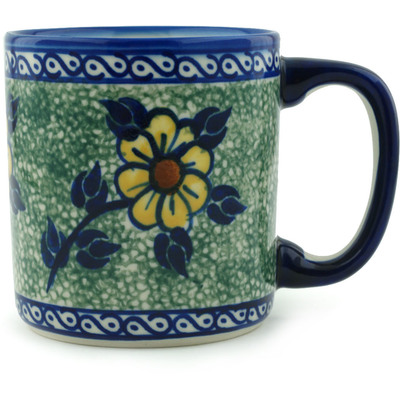 Polish Pottery Mug 13 oz Wild Sunflowers