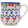 Polish Pottery Mug 13 oz Winter Holidays