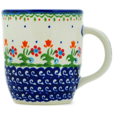 Polish Pottery Mug 14 oz Spring Flowers
