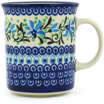Polish Pottery Mug 15 oz Lovely Composition UNIKAT