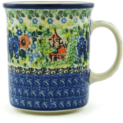 Polish Pottery Mug 15 oz Poppy Chalet UNIKAT