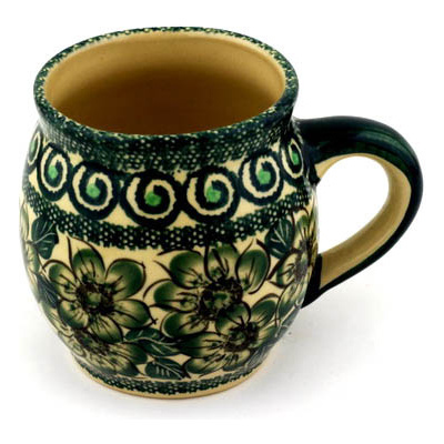 Polish Pottery Mug 17 oz Gratuitous Greens UNIKAT