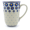 Polish Pottery Mug 19 oz Blue Zinnia