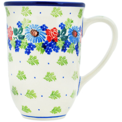 Polish Pottery Mug 19 oz Countryside Floral Bloom