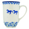 Polish Pottery Mug 19 oz Horse Gallop