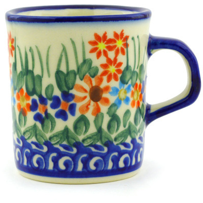 Polish Pottery Mug 5 oz Blissful Daisy