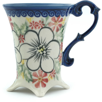 Polish Pottery Mug 5 oz Heavenly UNIKAT