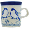 Polish Pottery Mug 5 oz Waiting Birds UNIKAT