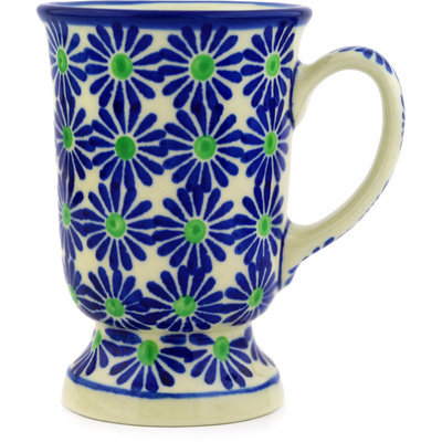 Polish Pottery Mug 8 oz Periwinkle Blues