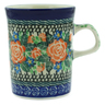 Polish Pottery Mug 8 oz Rose Emporium UNIKAT