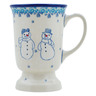 Polish Pottery Mug 8 oz Snow Couple
