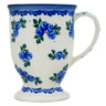 Polish Pottery Mug 9 oz Blue Berry Special UNIKAT