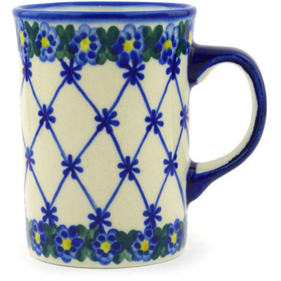 Polish Pottery Mug 9 oz Spring Lattice