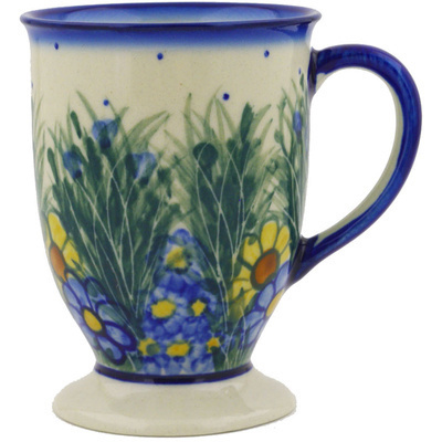 Polish Pottery Mug 9 oz Wildflower Meadow