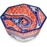 Polish Pottery Octagonal Bowl 5&quot; Spiral Joy UNIKAT