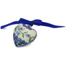 Polish Pottery Ornament Heart 3&quot; Sweet Dreams