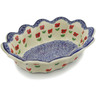 Polish Pottery Oval Baker 13&quot; Wind-blown Poppies