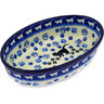Polish Pottery Oval Baker 8&quot; Boo Boo Kitty Paws