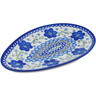 Polish Pottery Oval Platter 10&quot; Bloom Queens