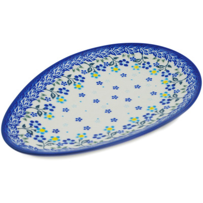 Polish Pottery Oval Platter 10&quot; Bluems