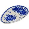 Polish Pottery Oval Platter 10&quot; Fancy Floral UNIKAT
