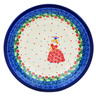 Polish Pottery Pasta Bowl 8&quot; Princess In A Red Dress