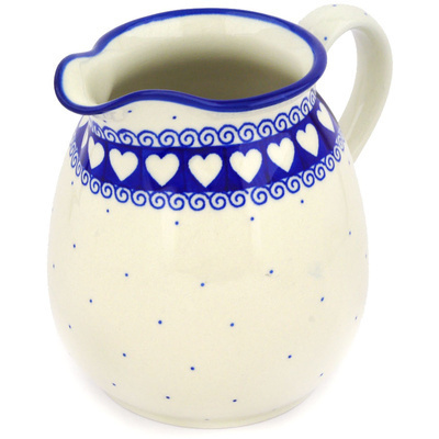 Polish Pottery Pitcher 6 Cup Light Hearted