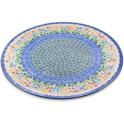 Polish Pottery Pizza Plate 13&quot; Colors Of The Wind UNIKAT