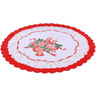 Textile Place Mat 13&quot; Twinkling Holiday Radiance Red