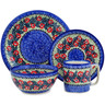 Polish Pottery Place Setting 10&quot; Front Porch Blooms