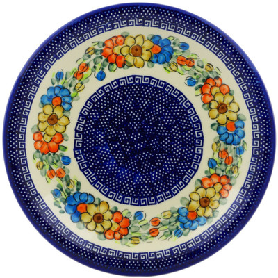 Polish Pottery Plate 10&quot; Fall Garden UNIKAT