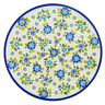 Polish Pottery Plate 10&quot; Forget-me-not Field