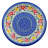 Polish Pottery Plate 10&quot; Hibiscus Haven