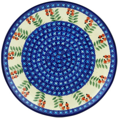 Polish Pottery Plate 10&quot; Red Berries