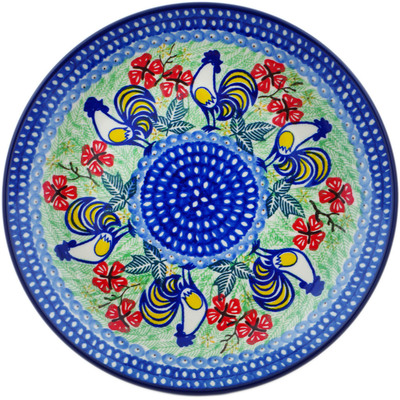 Polish Pottery Plate 10&quot; Rise And Shine UNIKAT