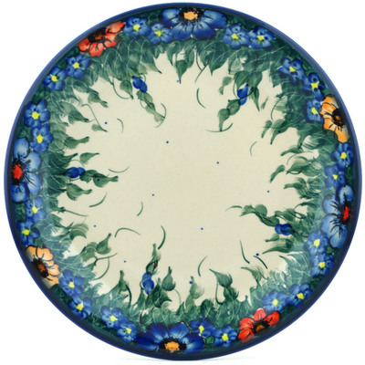 Polish Pottery Plate 10&quot; Spring Bouquet UNIKAT