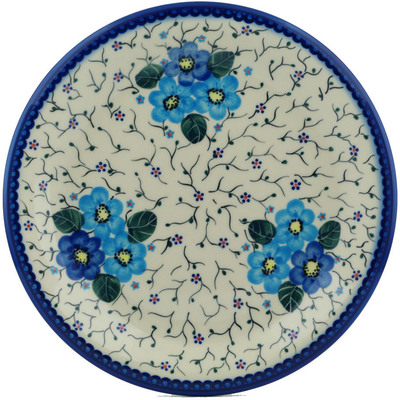 Polish Pottery Plate 10&quot; Spring Bouquets UNIKAT