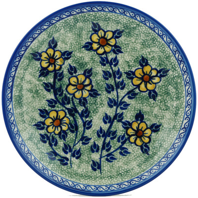 Polish Pottery Plate 10&quot; Wild Sunflowers