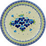 Polish Pottery Plate 11&quot; Blue Pansy