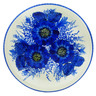 Polish Pottery Plate 11&quot; Blue Poppy Dream