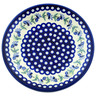 Polish Pottery Plate 11&quot; Cornflower Blue Eyes