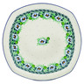 Polish Pottery Plate 12&quot; Green Flora
