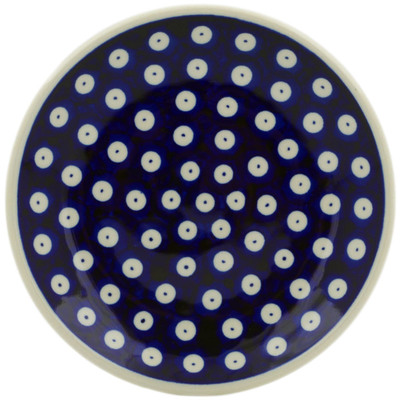 Polish Pottery Plate 6&quot; Blue Eyes