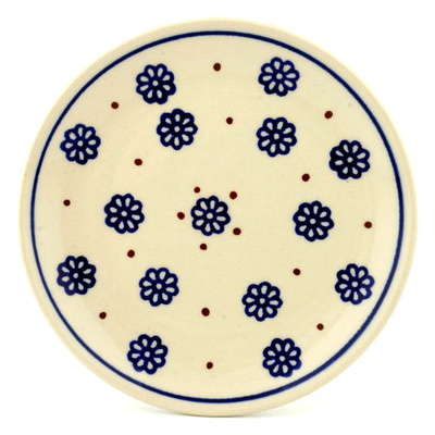 Polish Pottery Plate 6&quot; Simple Daisies