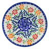 Polish Pottery Plate 6&quot; Wave Of Flowers