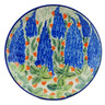 Polish Pottery Plate 7&quot; Elisas Bluebonnets UNIKAT