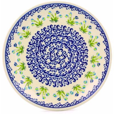 Polish Pottery Plate 7&quot; Evergreen Wreath