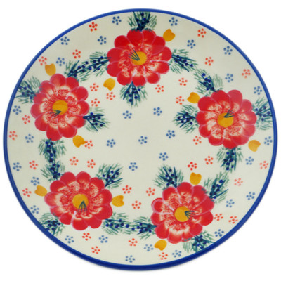 Polish Pottery Plate 7&quot; Floral Valley