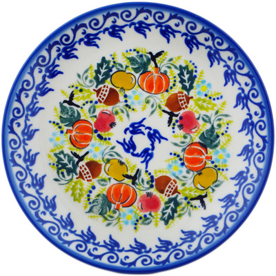 Polish Pottery Plate 7&quot; Fruitful Vines UNIKAT