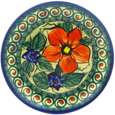 Polish Pottery Plate 7&quot; Havana UNIKAT